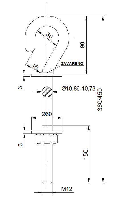 nosac prolazni za stub 595192